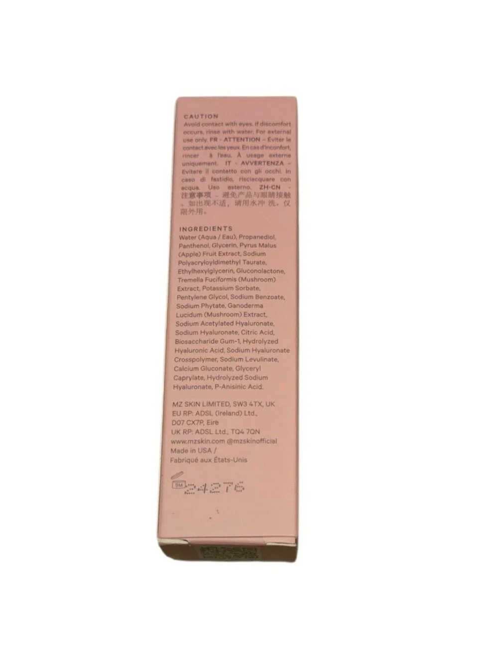 MZ SKIN Hyaluronic Acid Hydrating Serum - Full Size 30ml